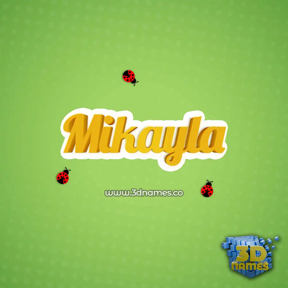 mikayla in Ladybugs style - 3D name wallpaper