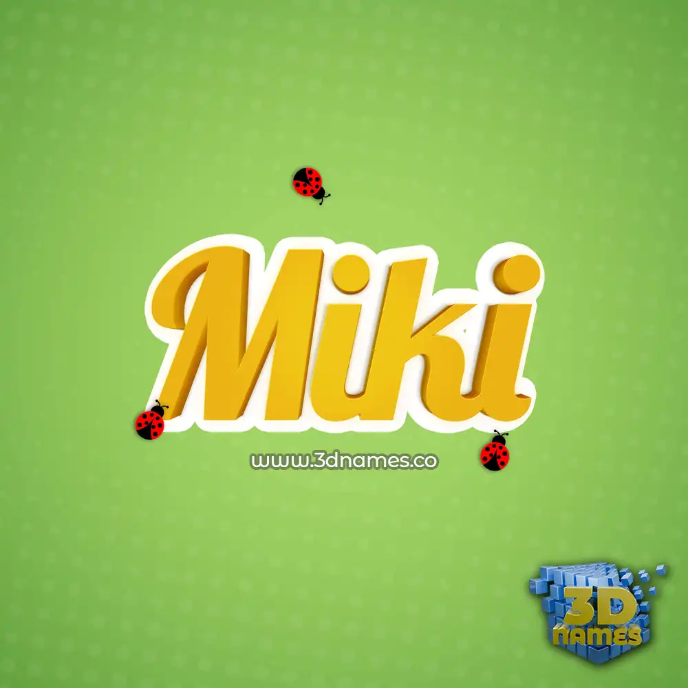 miki in Ladybugs style - 3D name wallpaper
