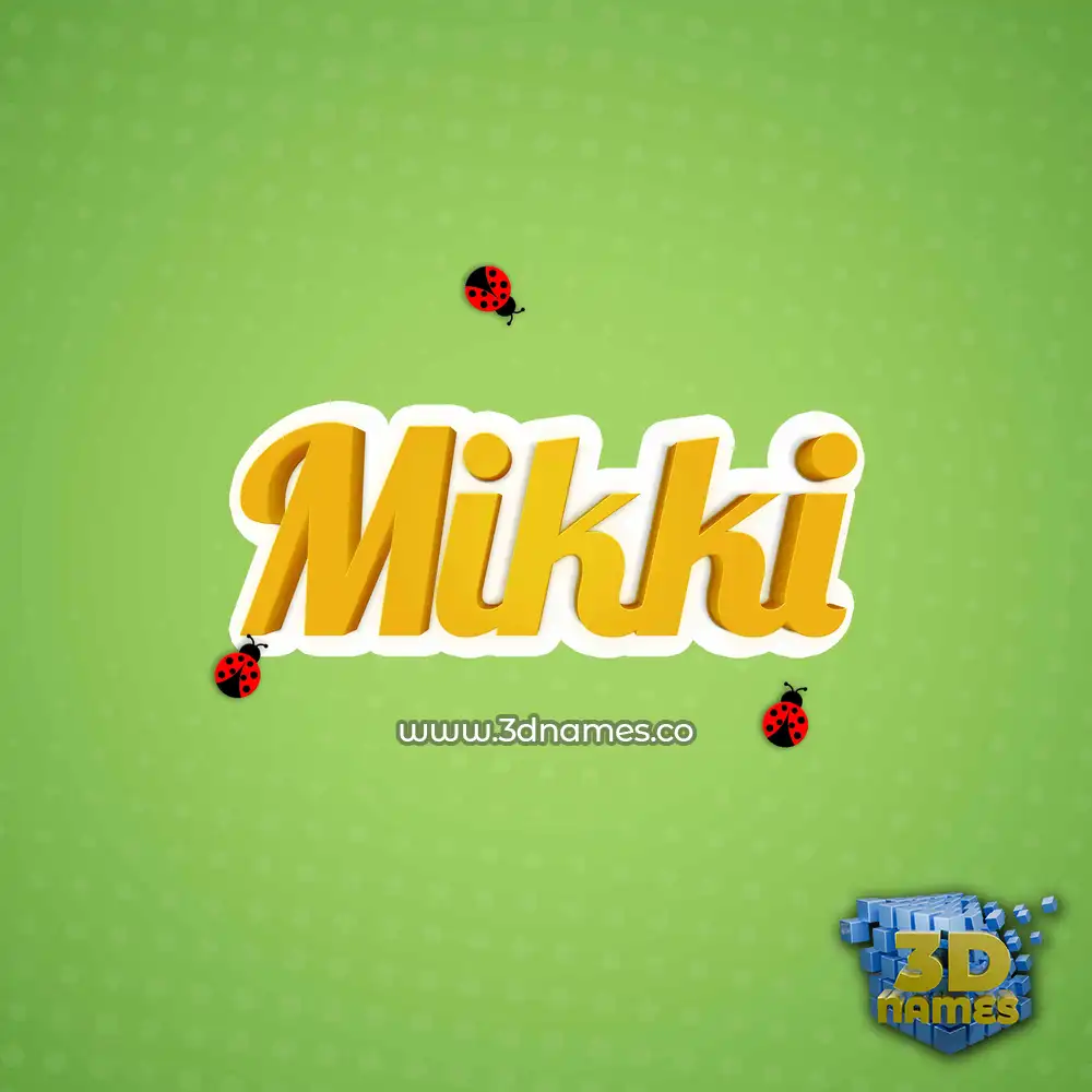 mikki in Ladybugs style - 3D name wallpaper