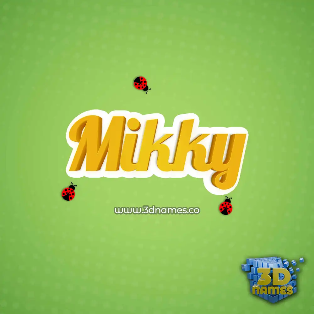 mikky in Ladybugs style - 3D name wallpaper
