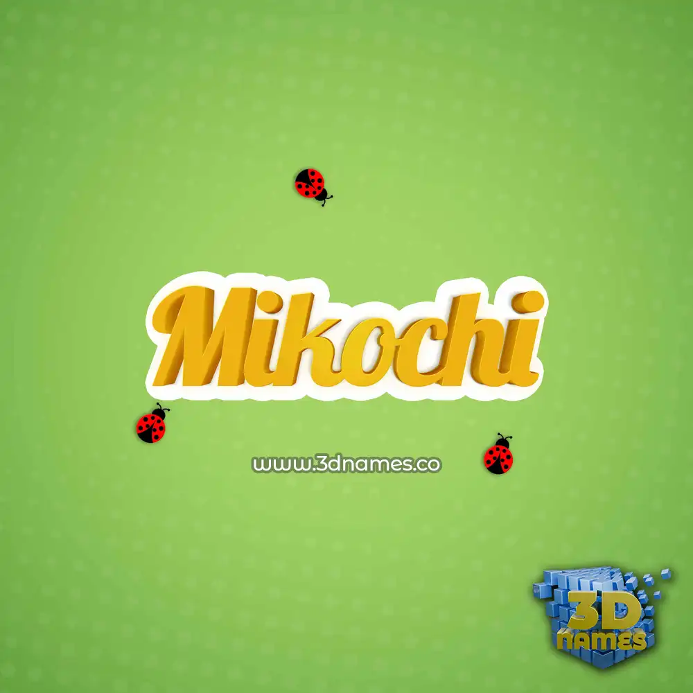 mikochi in Ladybugs style - 3D name wallpaper