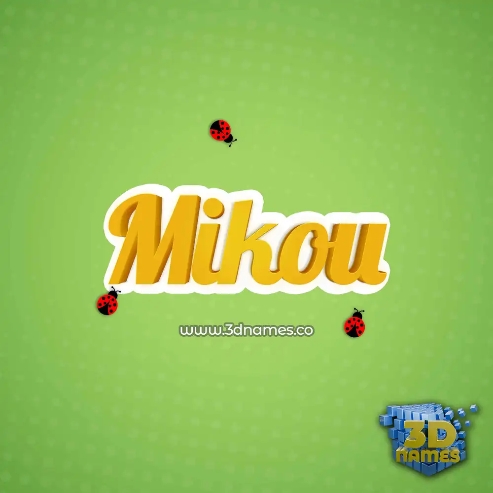 mikou in Ladybugs style - 3D name wallpaper
