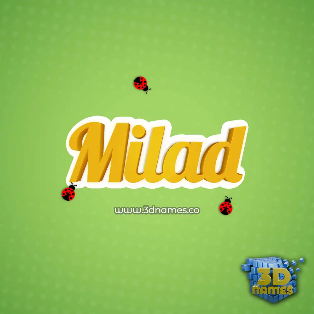 milad in Ladybugs style - 3D name wallpaper