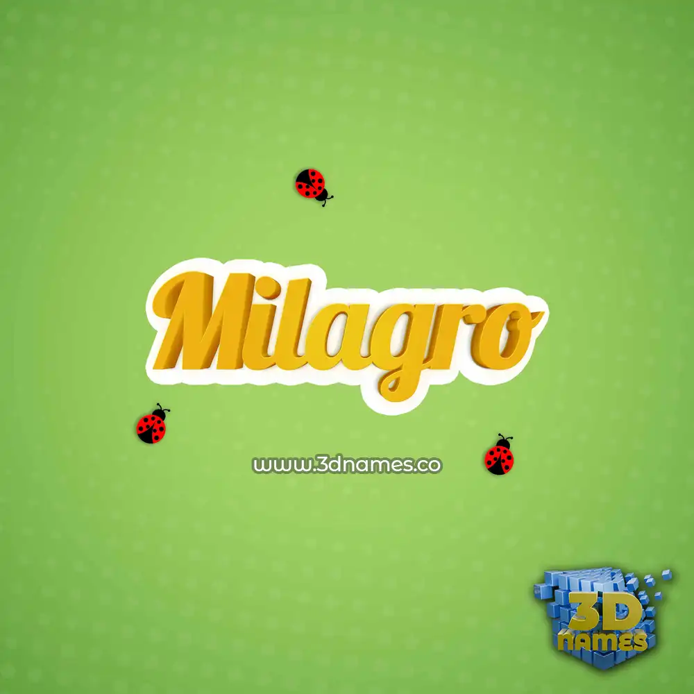 milagro in Ladybugs style - 3D name wallpaper
