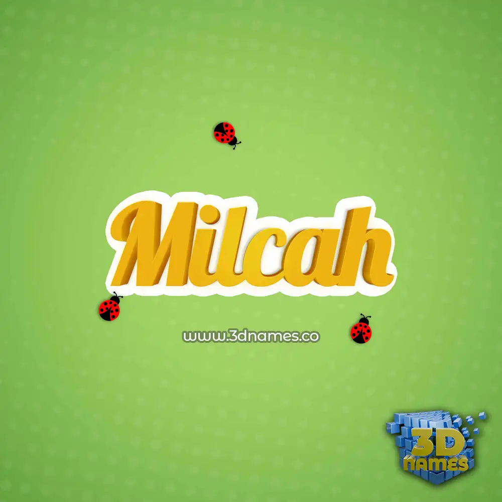 milcah in Ladybugs style - 3D name wallpaper