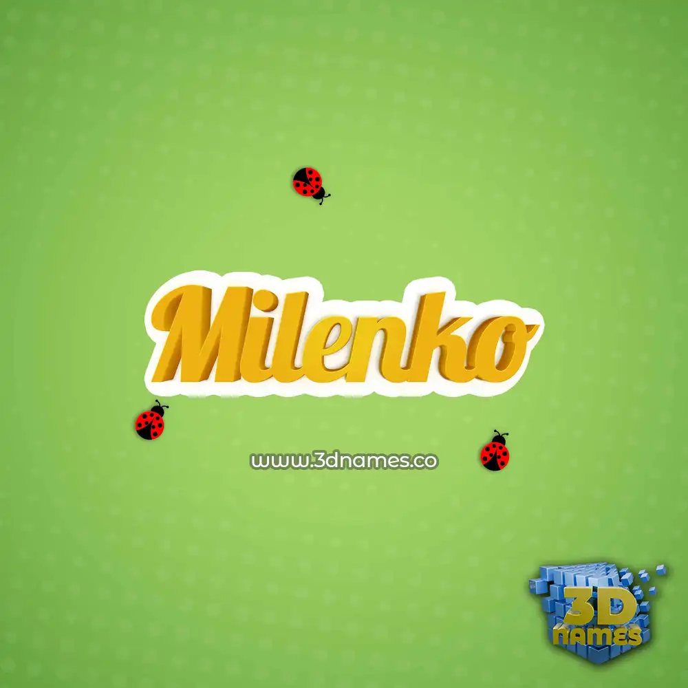 milenko in Ladybugs style - 3D name wallpaper