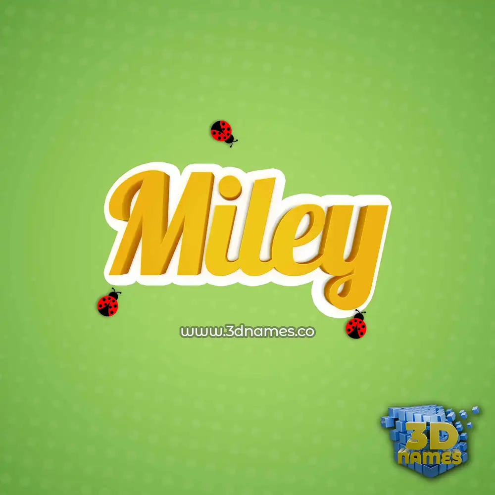 miley in Ladybugs style - 3D name wallpaper