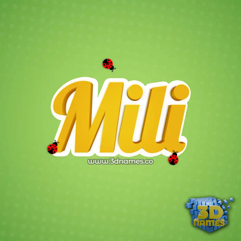 mili in Ladybugs style - 3D name wallpaper