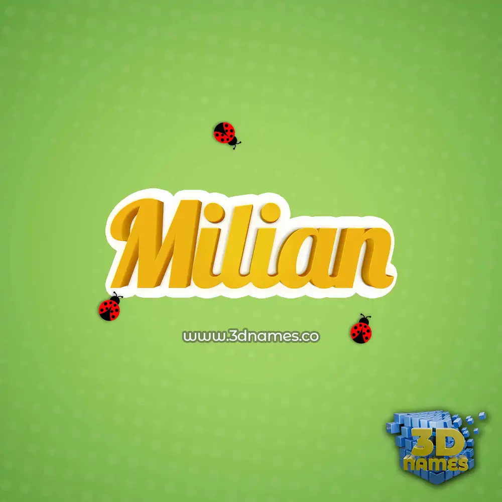 milian in Ladybugs style - 3D name wallpaper