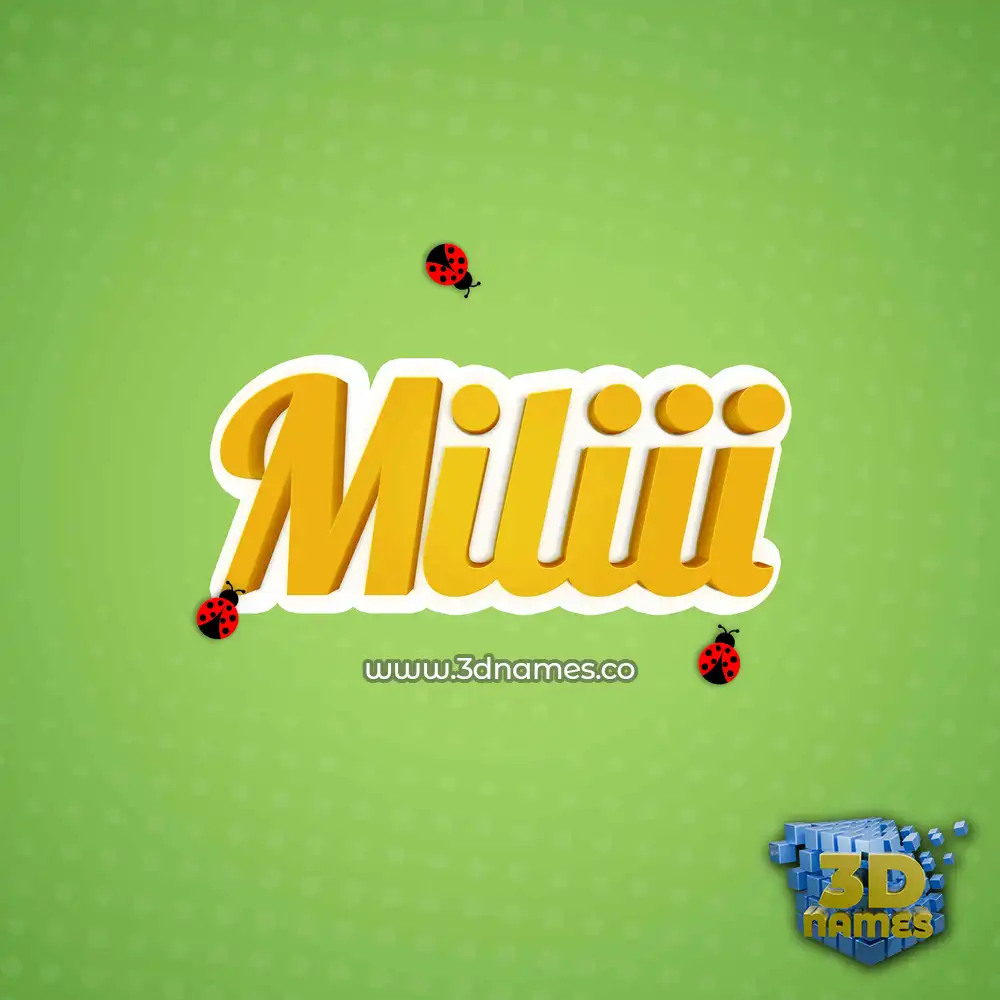 miliii in Ladybugs style - 3D name wallpaper