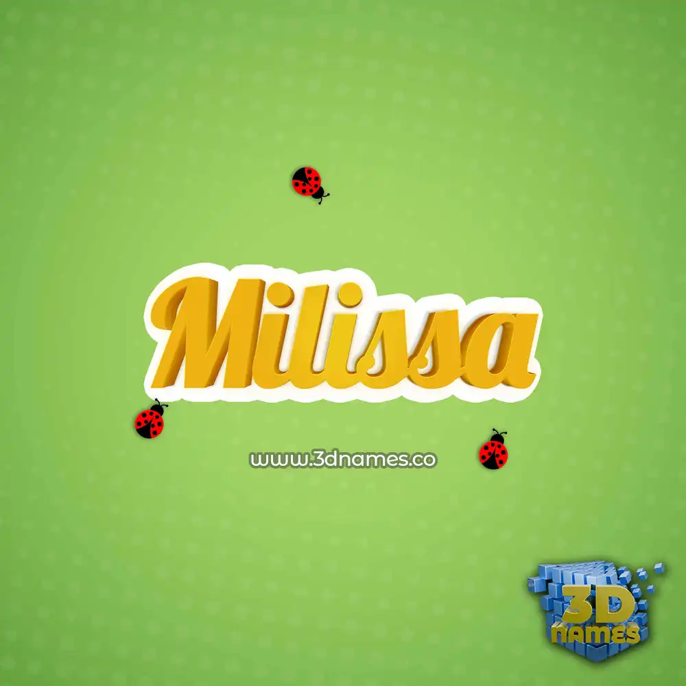milissa in Ladybugs style - 3D name wallpaper