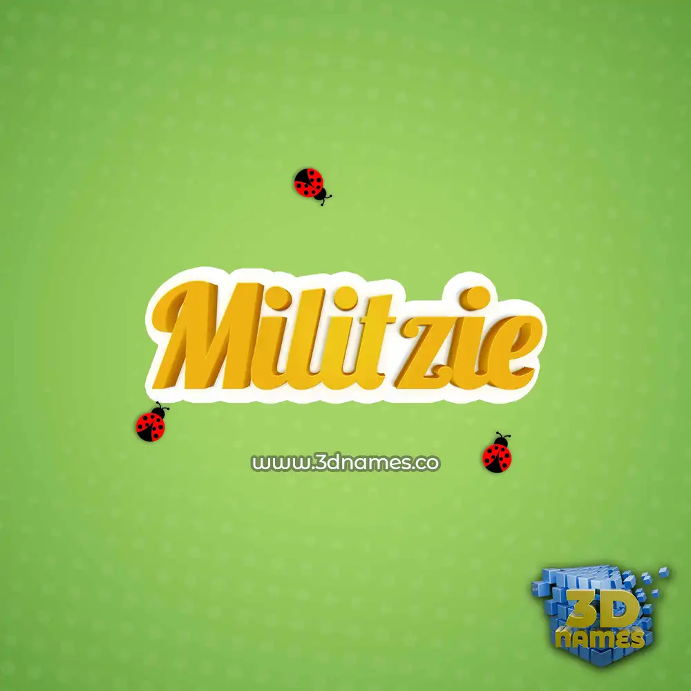 militzie in Ladybugs style - 3D name wallpaper