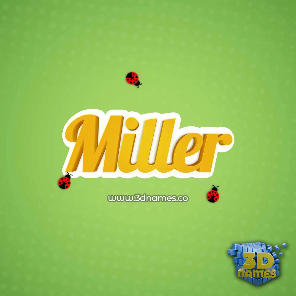 miller in Ladybugs style - 3D name wallpaper