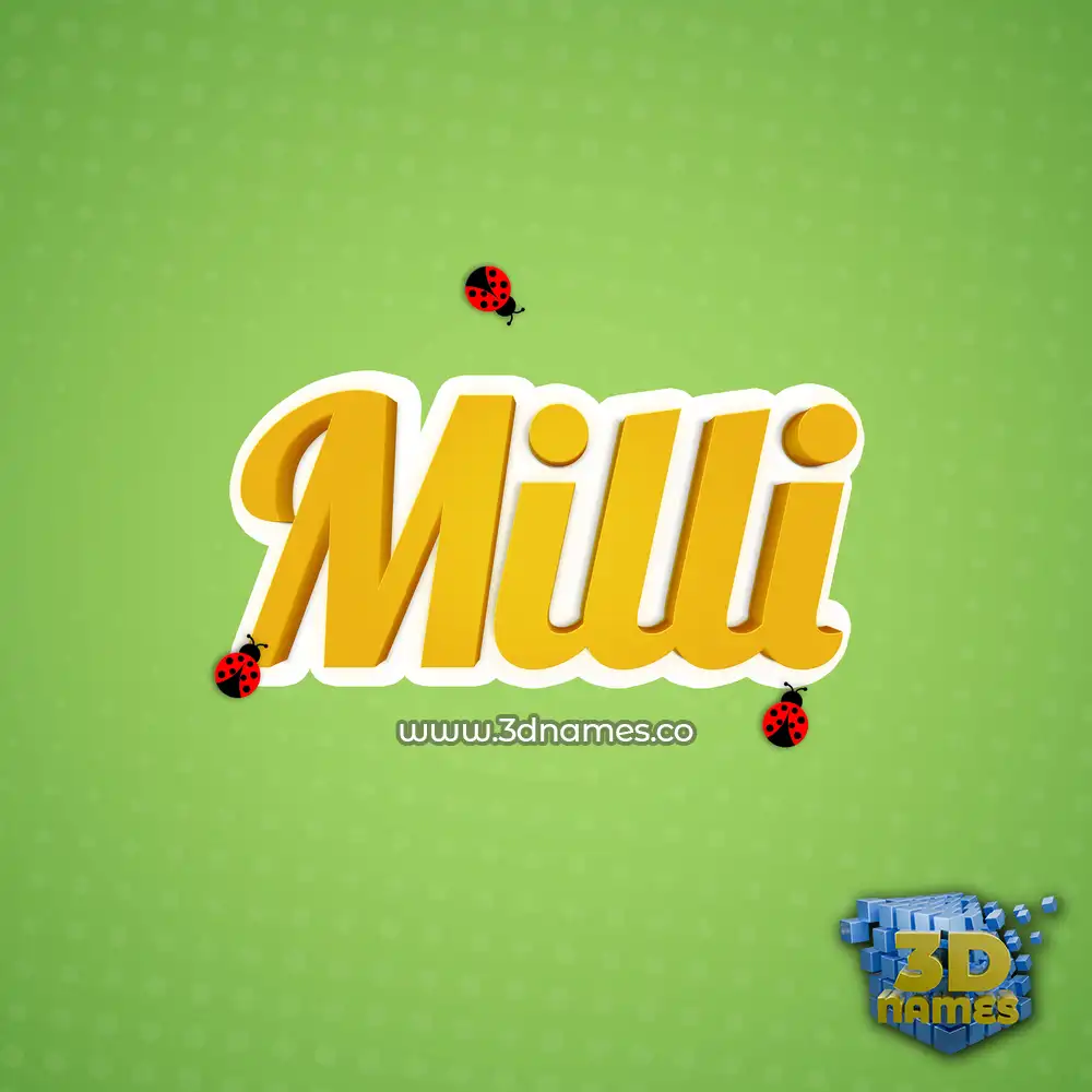 milli in Ladybugs style - 3D name wallpaper