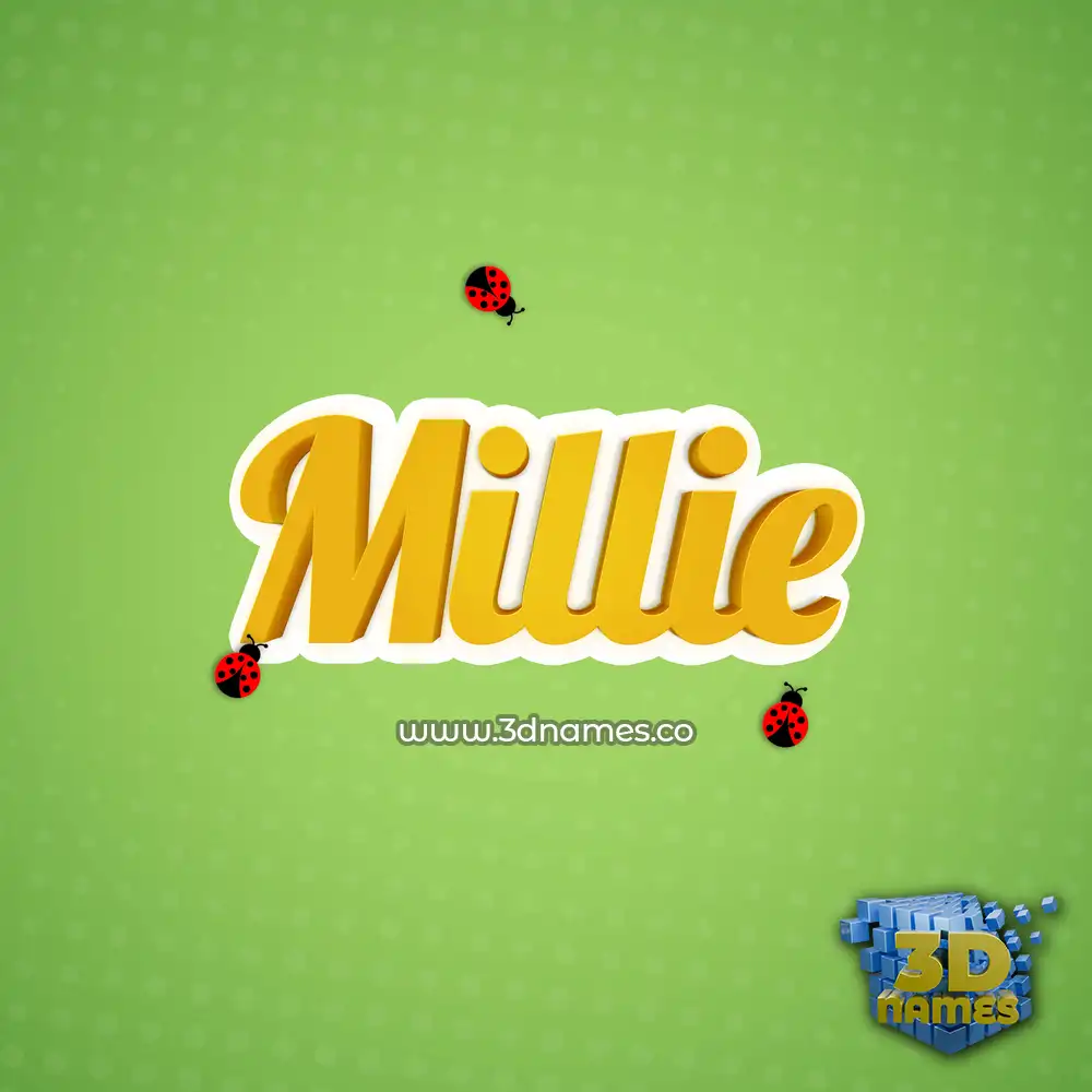 millie in Ladybugs style - 3D name wallpaper