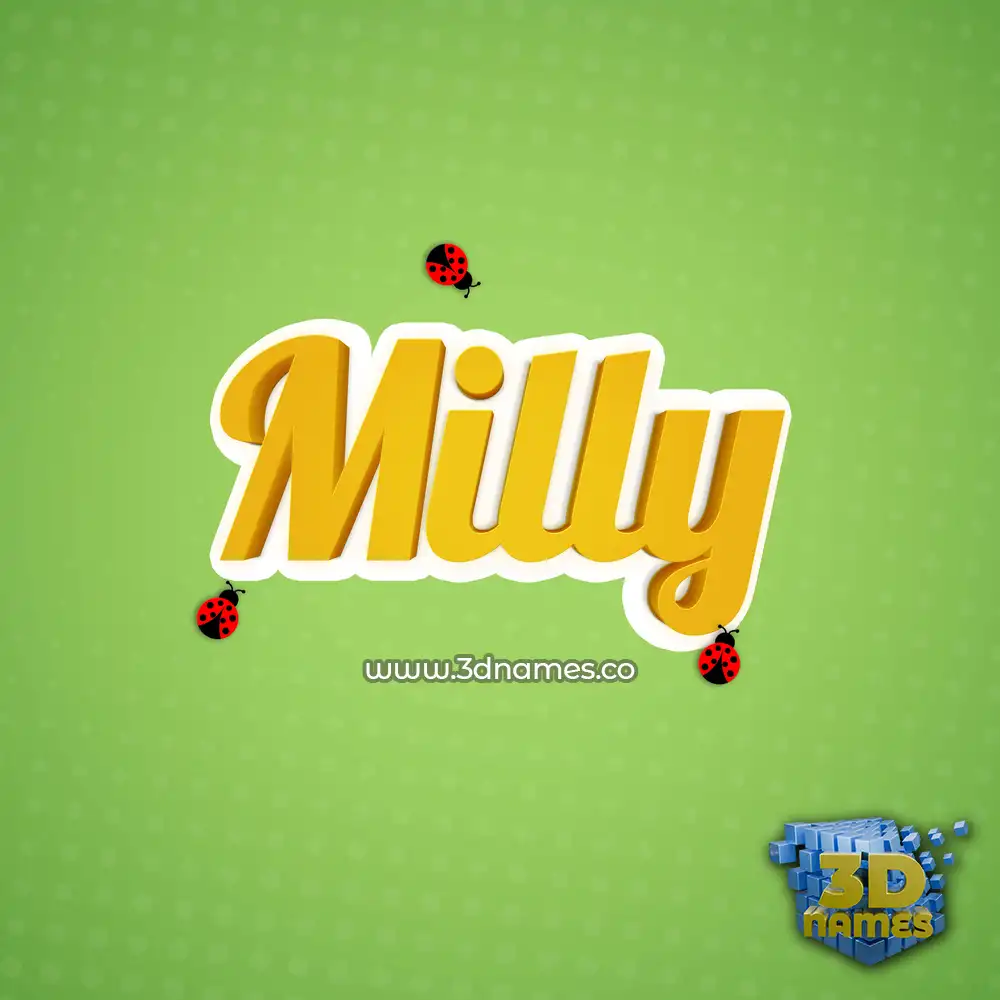 milly in Ladybugs style - 3D name wallpaper