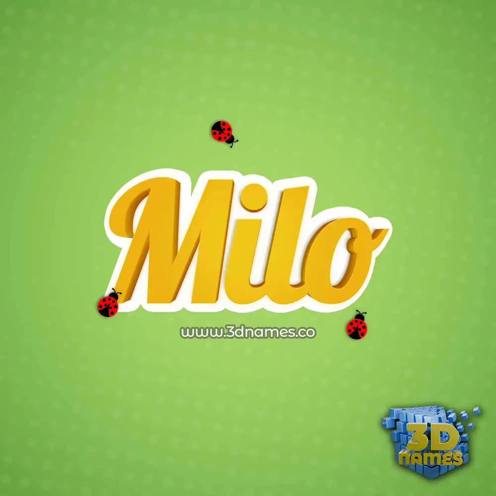 milo in Ladybugs style - 3D name wallpaper