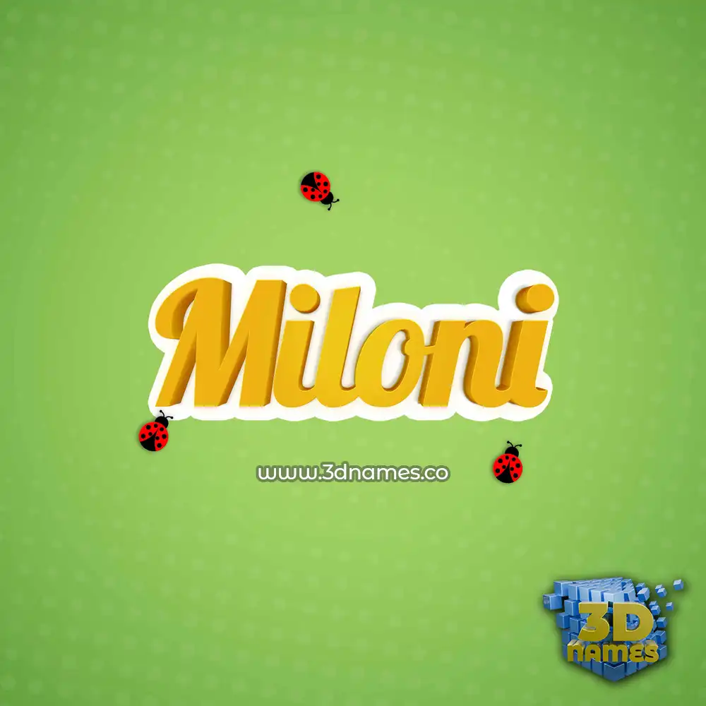 miloni in Ladybugs style - 3D name wallpaper