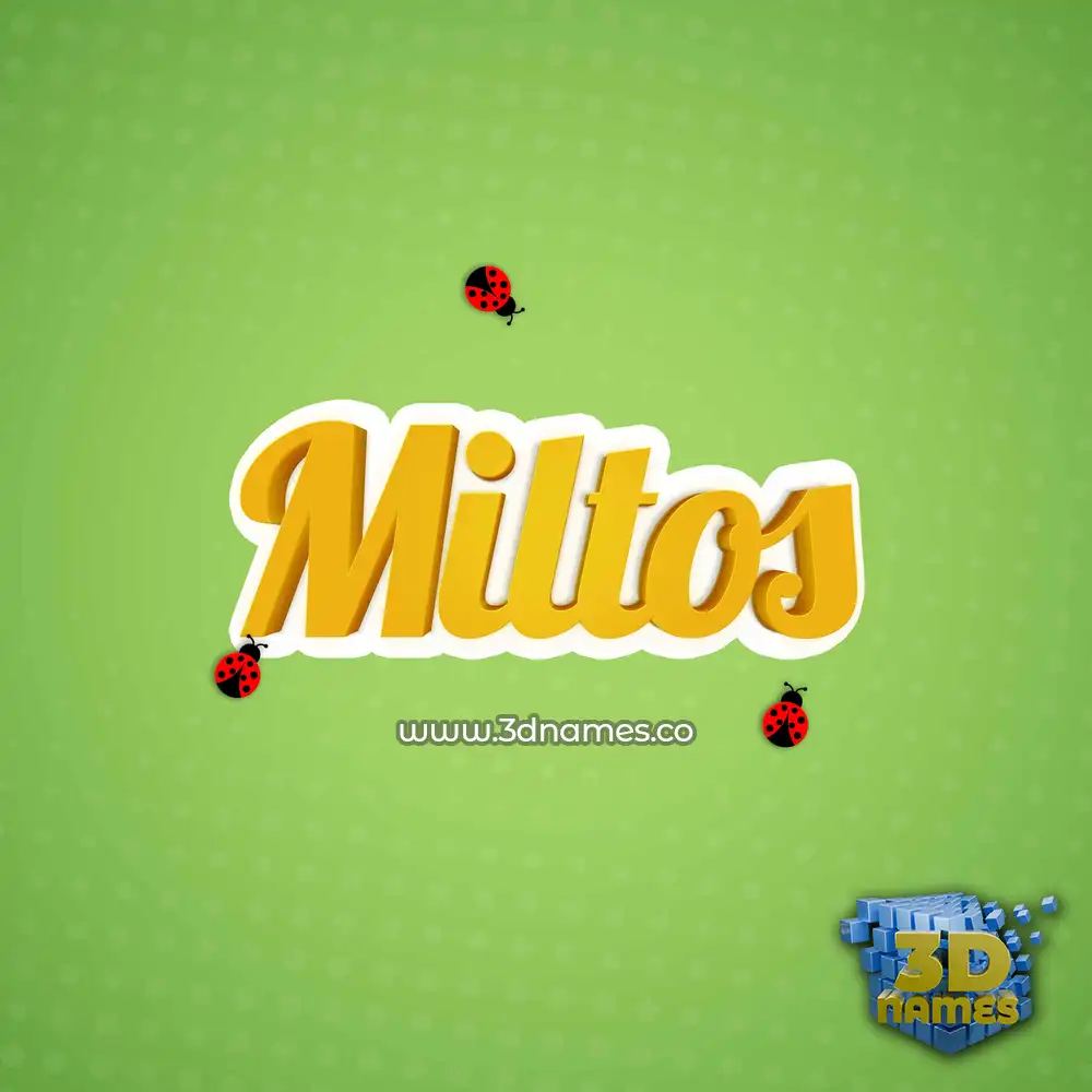 miltos in Ladybugs style - 3D name wallpaper