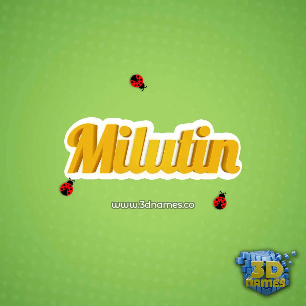milutin in Ladybugs style - 3D name wallpaper