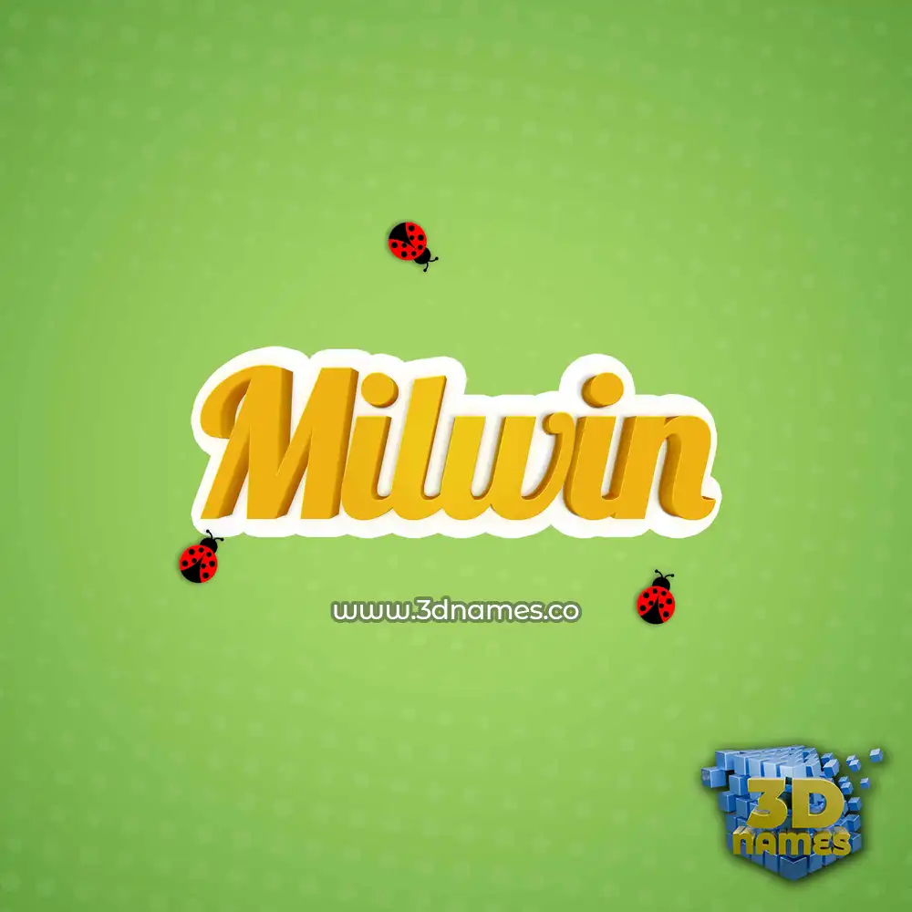 milwin in Ladybugs style - 3D name wallpaper