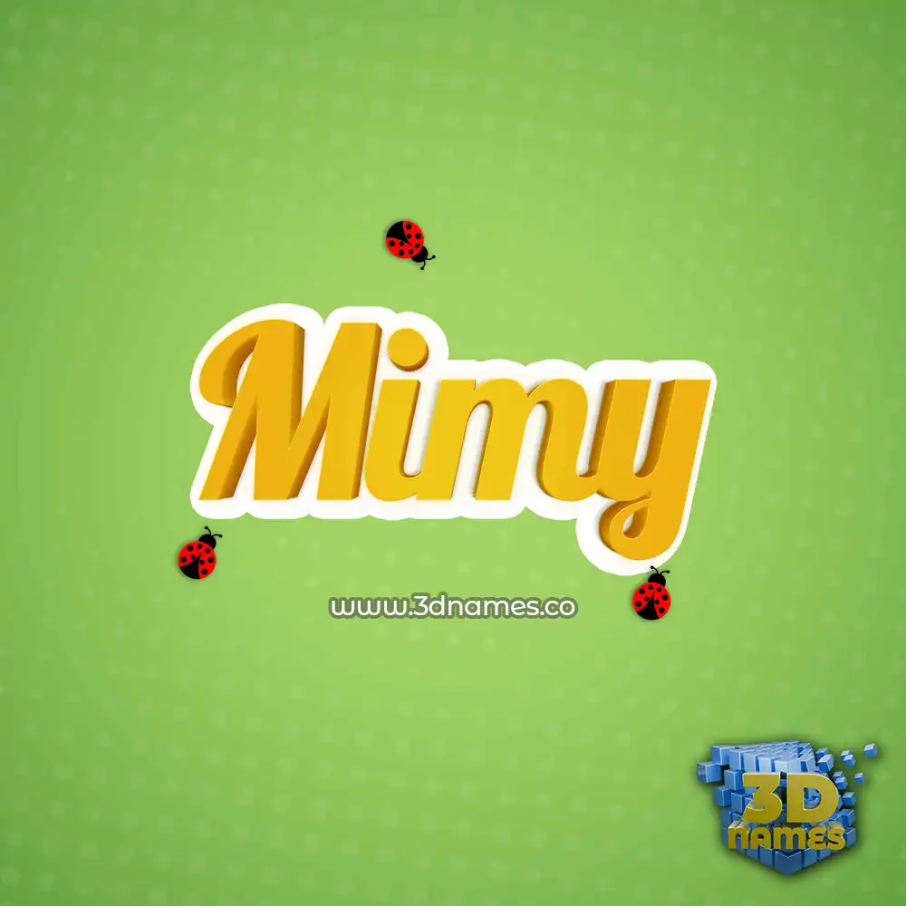 mimy in Ladybugs style - 3D name wallpaper