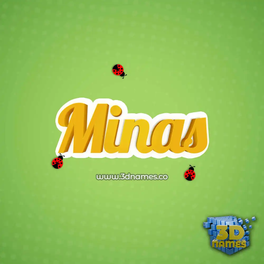 minas in Ladybugs style - 3D name wallpaper