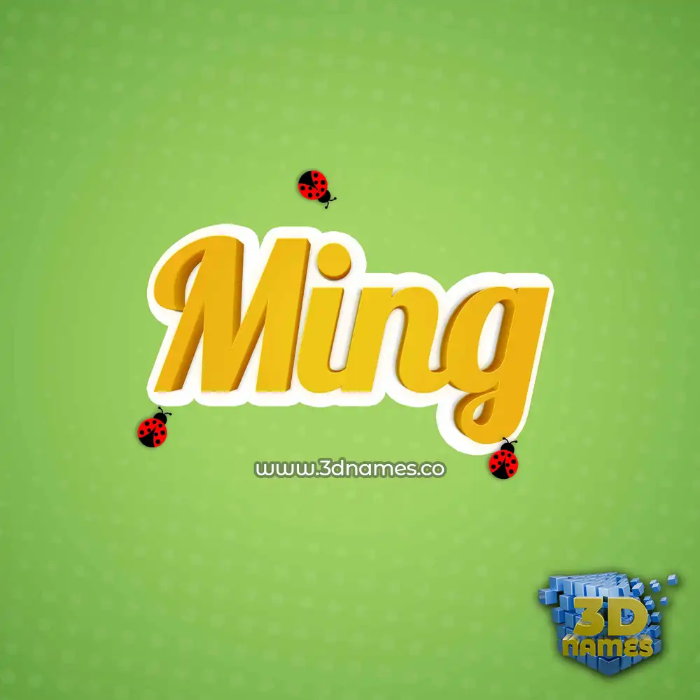 ming in Ladybugs style - 3D name wallpaper