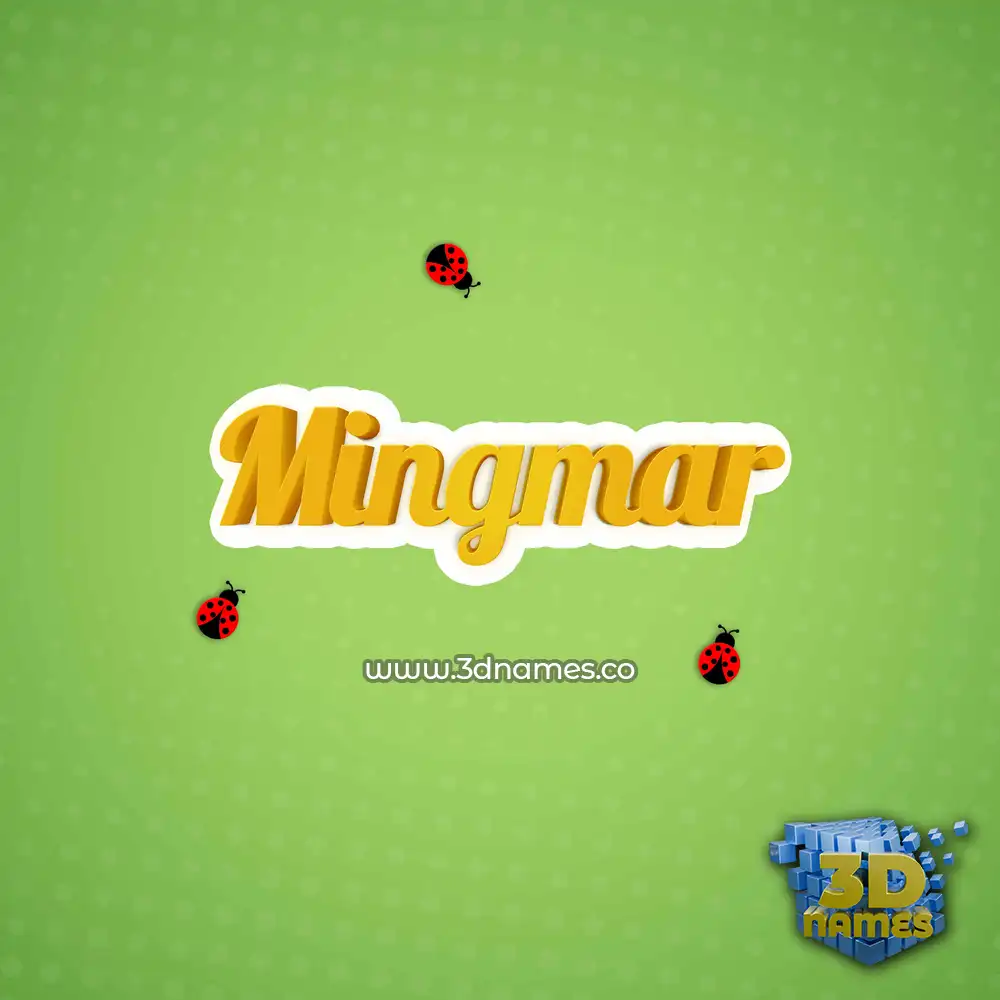 mingmar in Ladybugs style - 3D name wallpaper