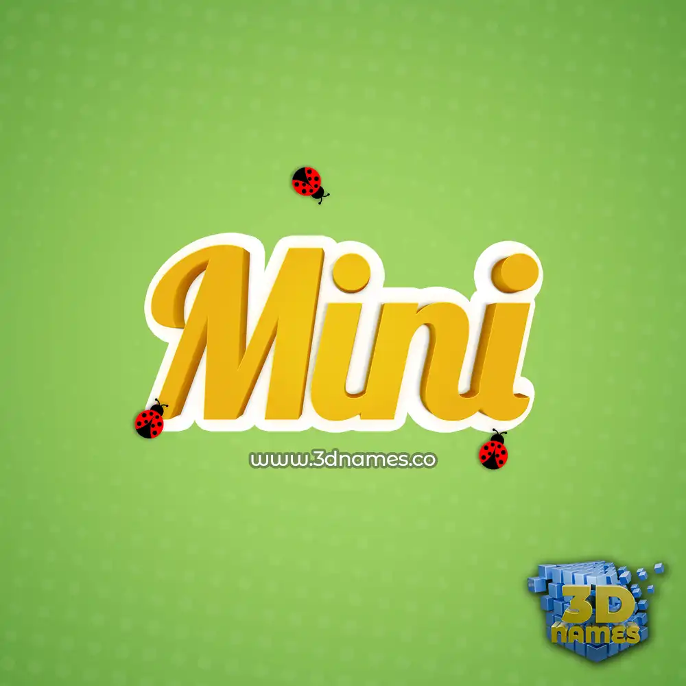 mini in Ladybugs style - 3D name wallpaper