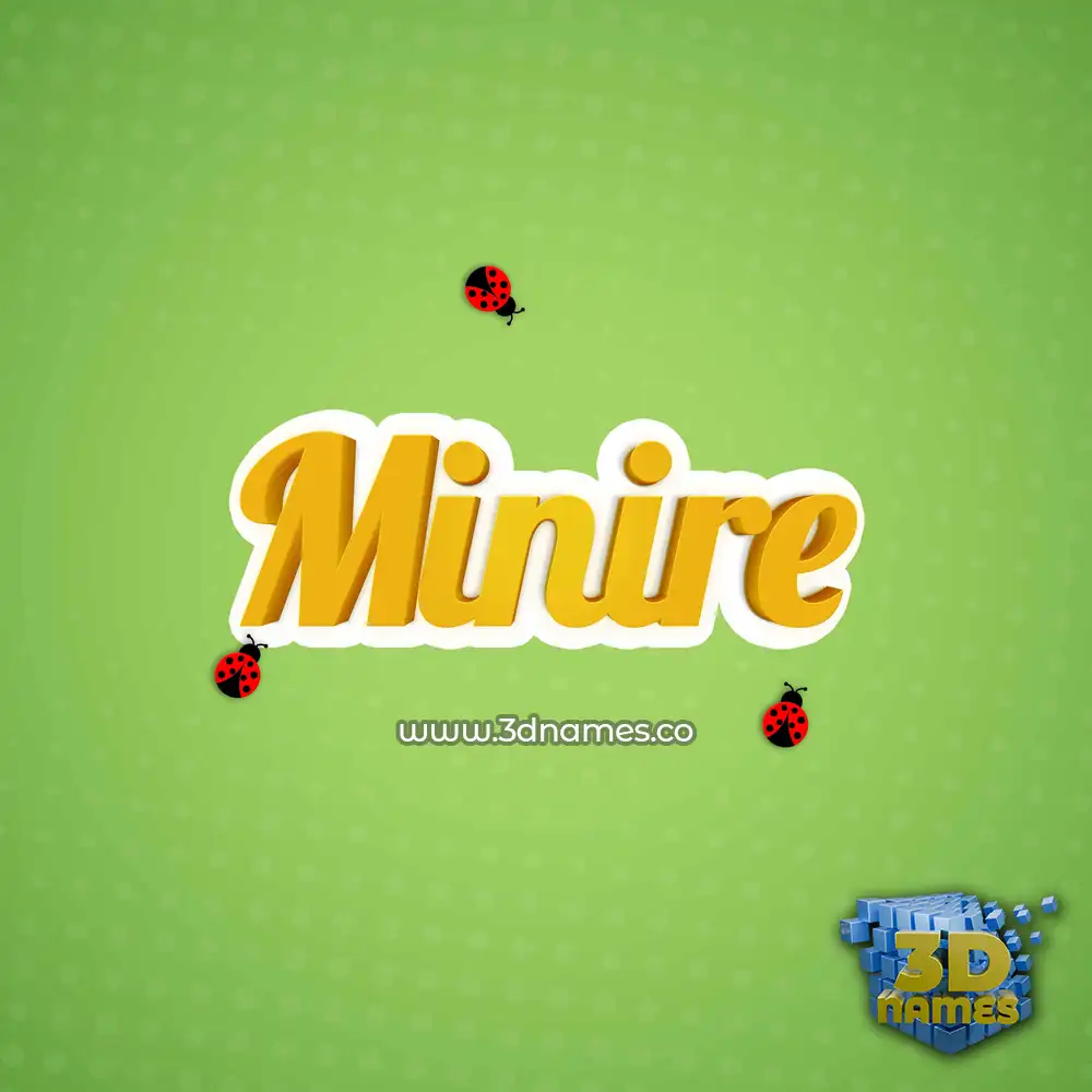 minire in Ladybugs style - 3D name wallpaper