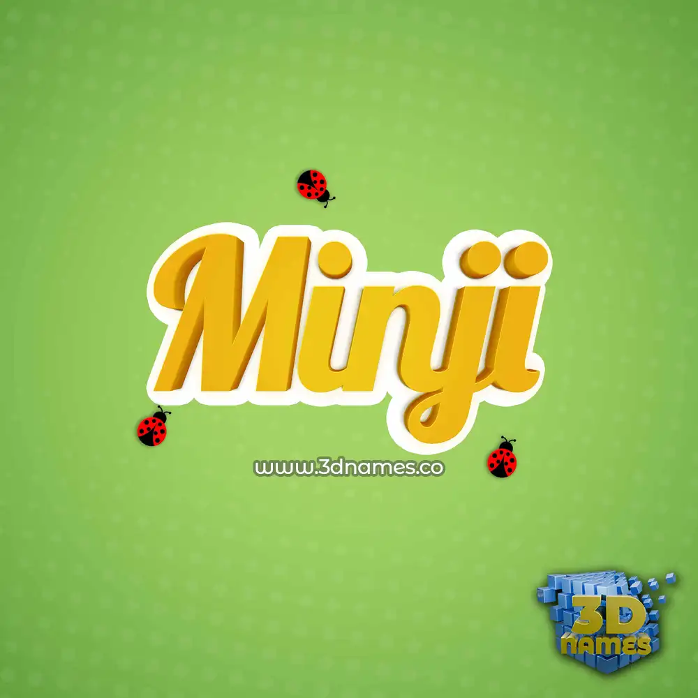 minji in Ladybugs style - 3D name wallpaper