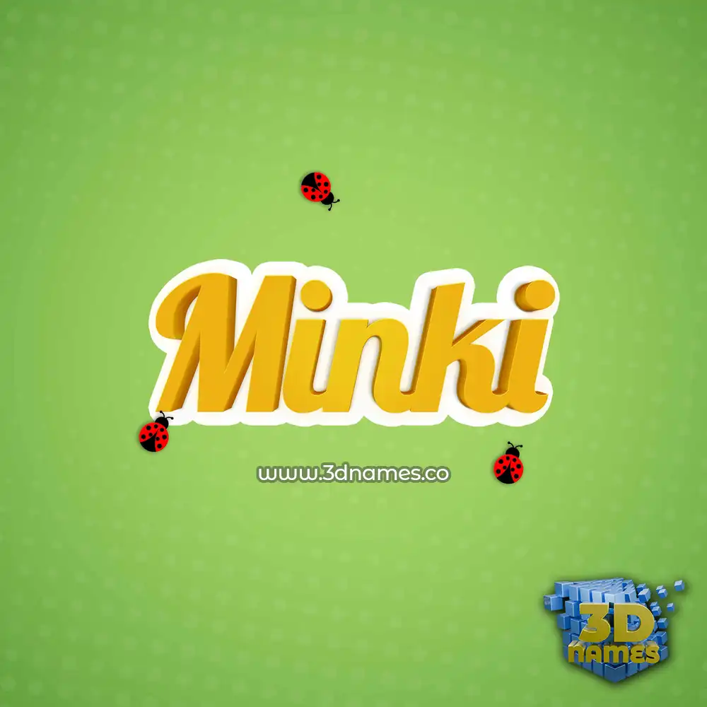 minki in Ladybugs style - 3D name wallpaper