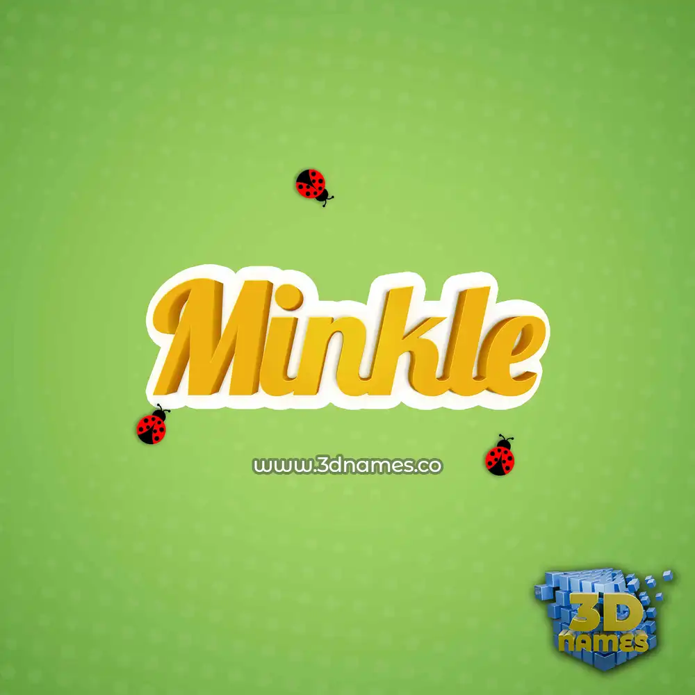 minkle in Ladybugs style - 3D name wallpaper