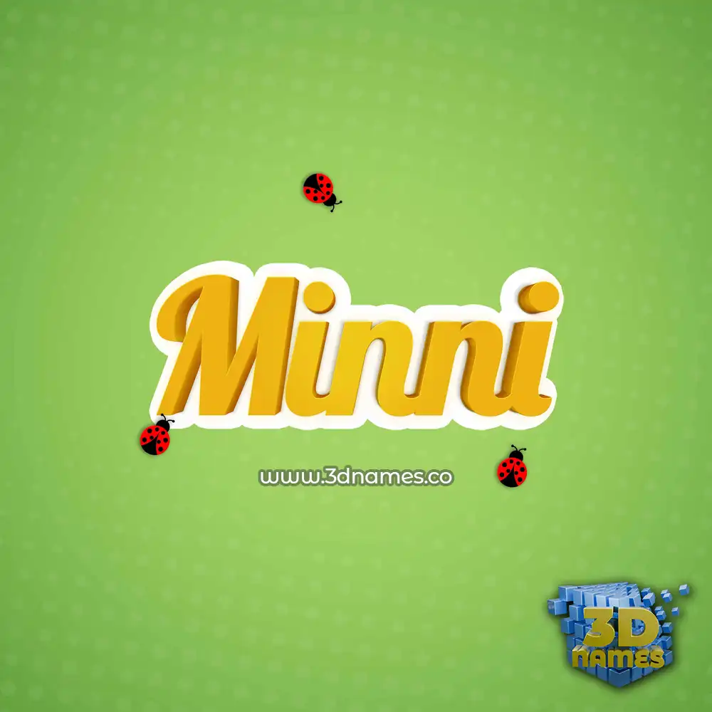 minni in Ladybugs style - 3D name wallpaper