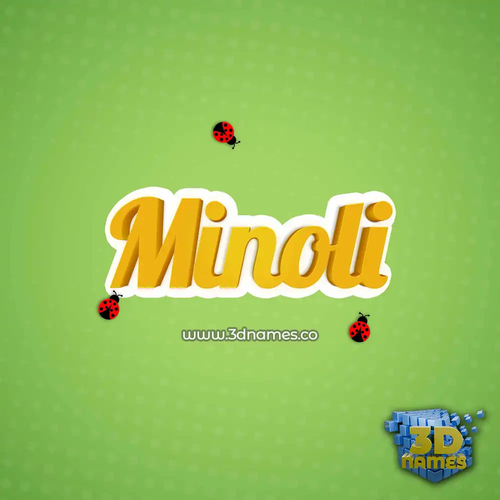minoli in Ladybugs style - 3D name wallpaper