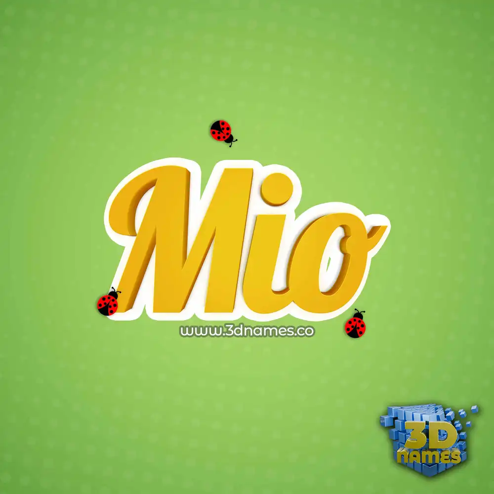 mio in Ladybugs style - 3D name wallpaper