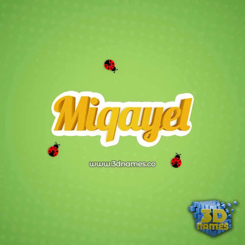 miqayel in Ladybugs style - 3D name wallpaper