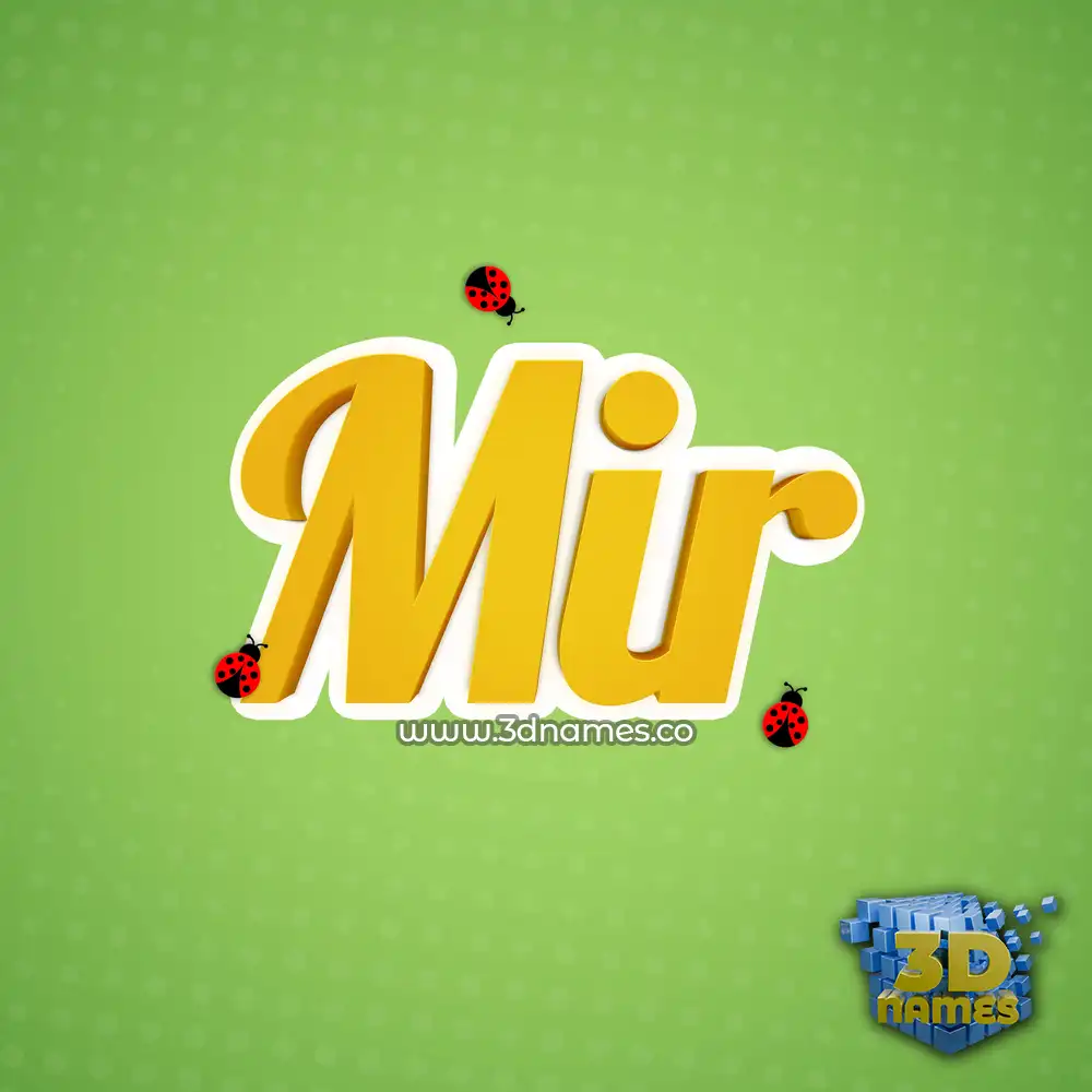 mir in Ladybugs style - 3D name wallpaper
