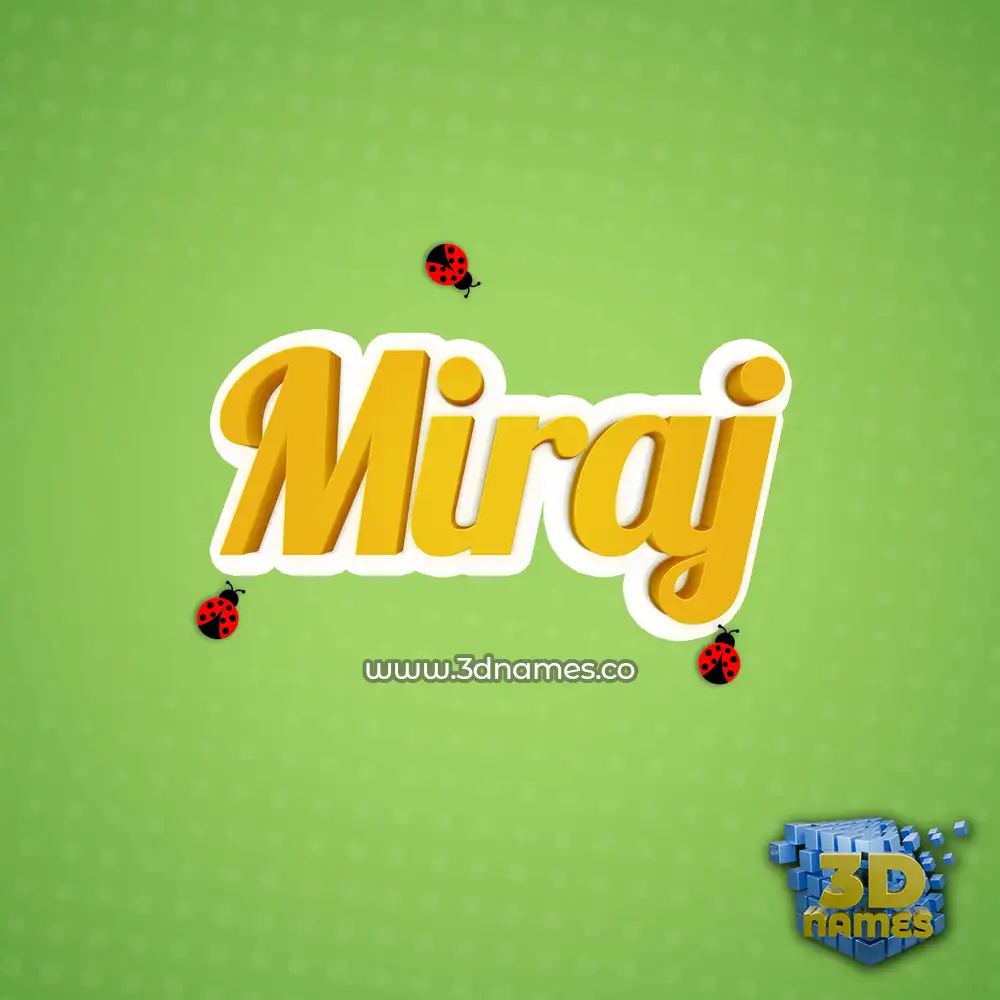miraj in Ladybugs style - 3D name wallpaper