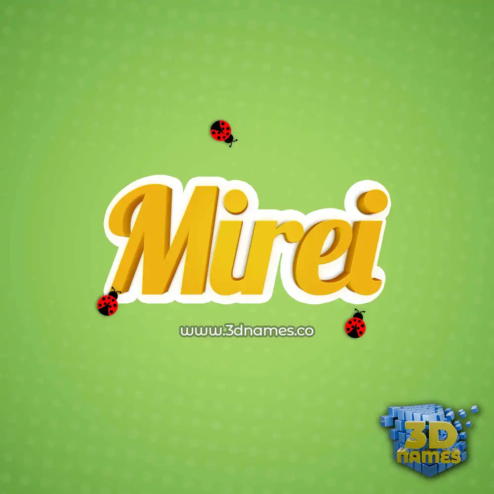 mirei in Ladybugs style - 3D name wallpaper