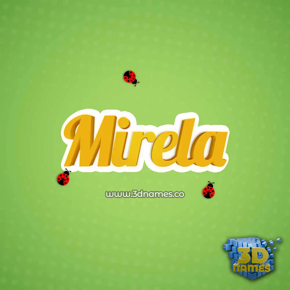 mirela in Ladybugs style - 3D name wallpaper