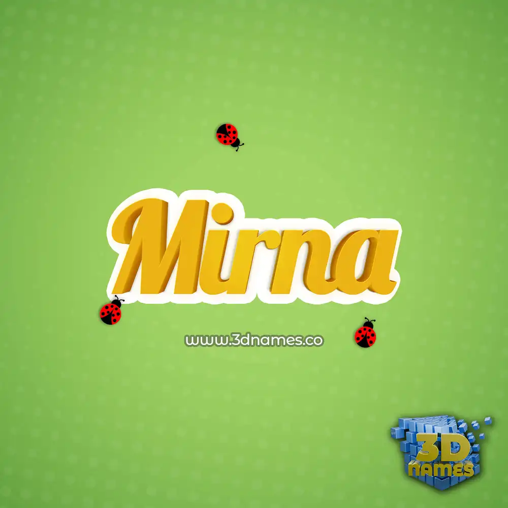 mirna in Ladybugs style - 3D name wallpaper