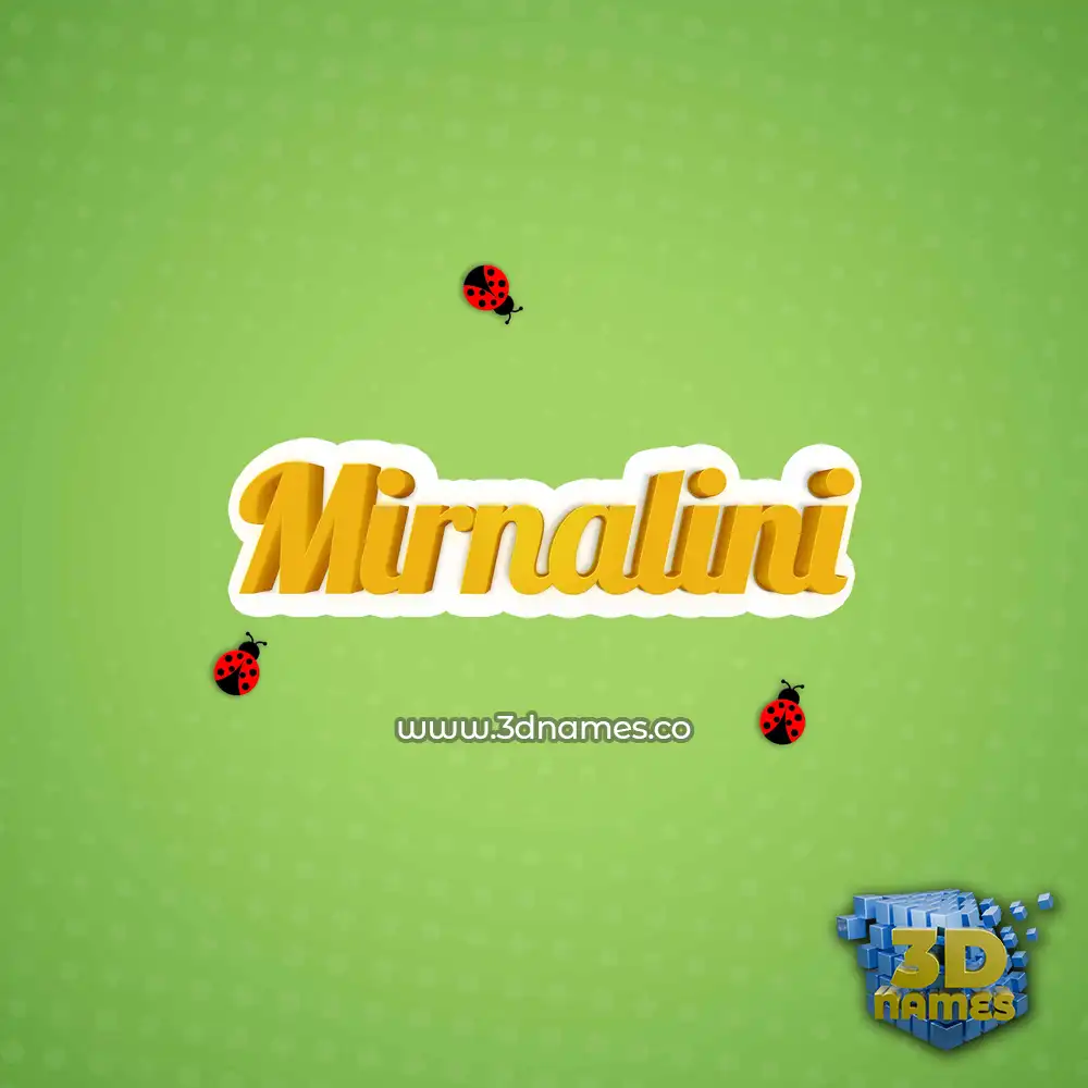 mirnalini in Ladybugs style - 3D name wallpaper