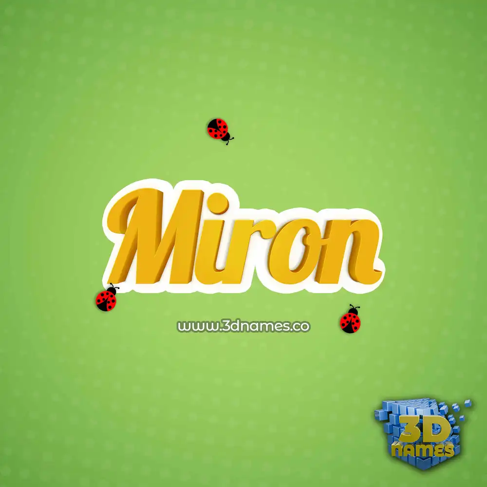 miron in Ladybugs style - 3D name wallpaper