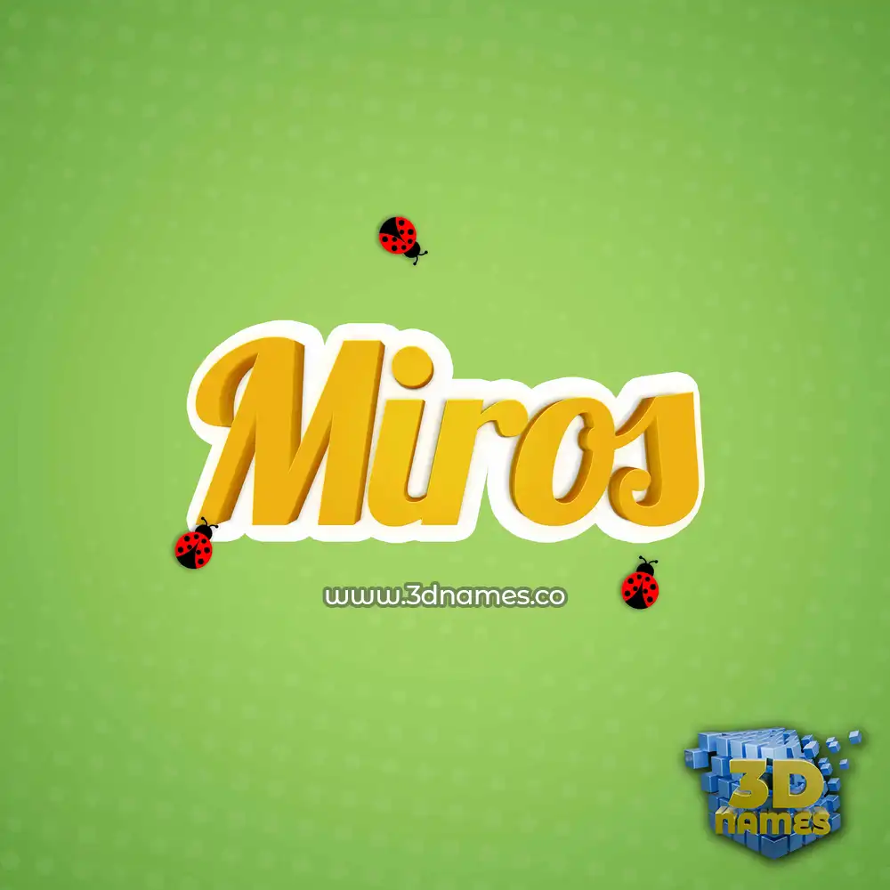miros in Ladybugs style - 3D name wallpaper