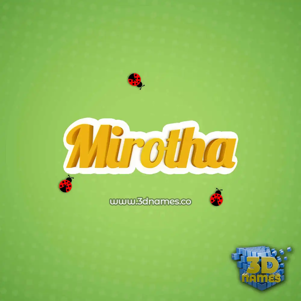 mirotha in Ladybugs style - 3D name wallpaper