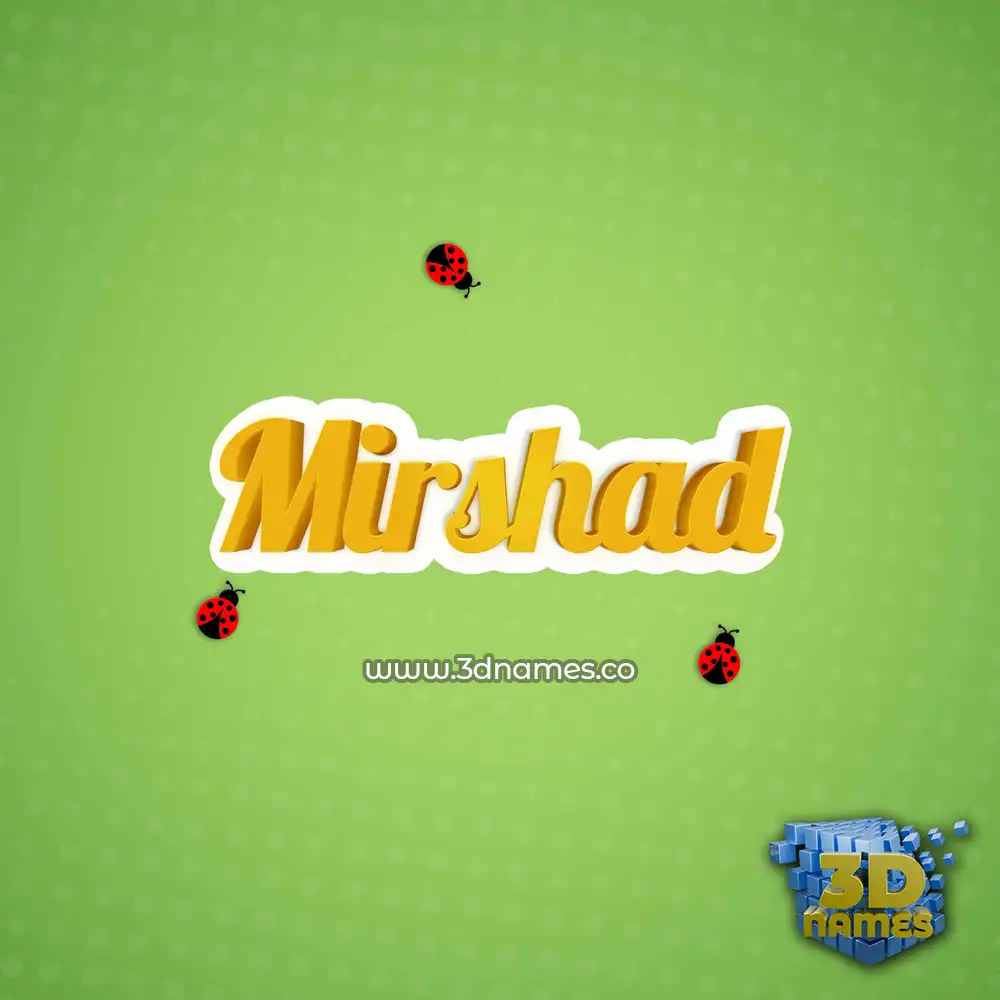 mirshad in Ladybugs style - 3D name wallpaper