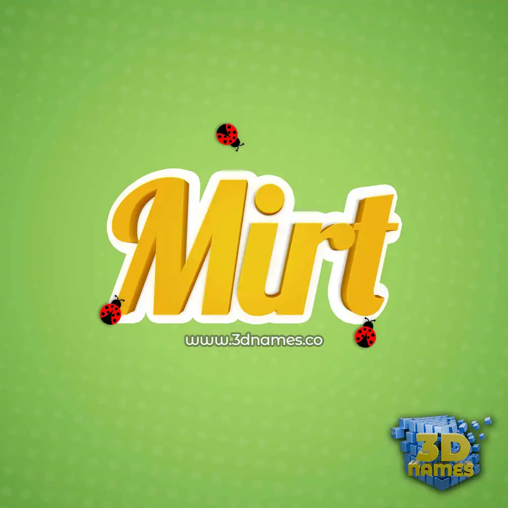 mirt in Ladybugs style - 3D name wallpaper