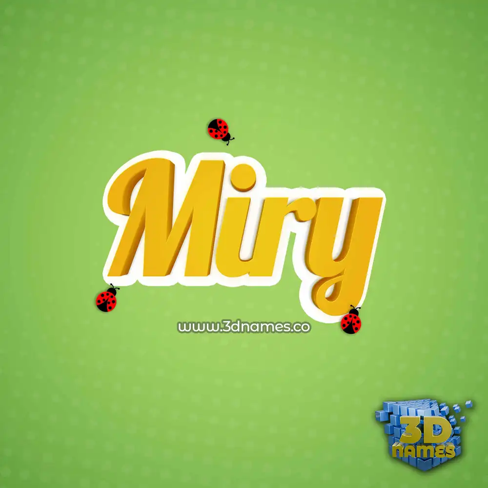 miry in Ladybugs style - 3D name wallpaper